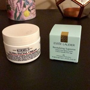 Kiehl’s Ultra Facial Cream & Estee Lauder sample
